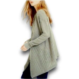 Lou & grey On Point Sage green Pointelle Open front Waterfall
Cardigan sweater